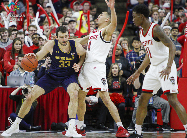 on Wednesday, Jan. 8, at PNC Arena in Raleigh, N.C. NCST defeated ND 73-68.