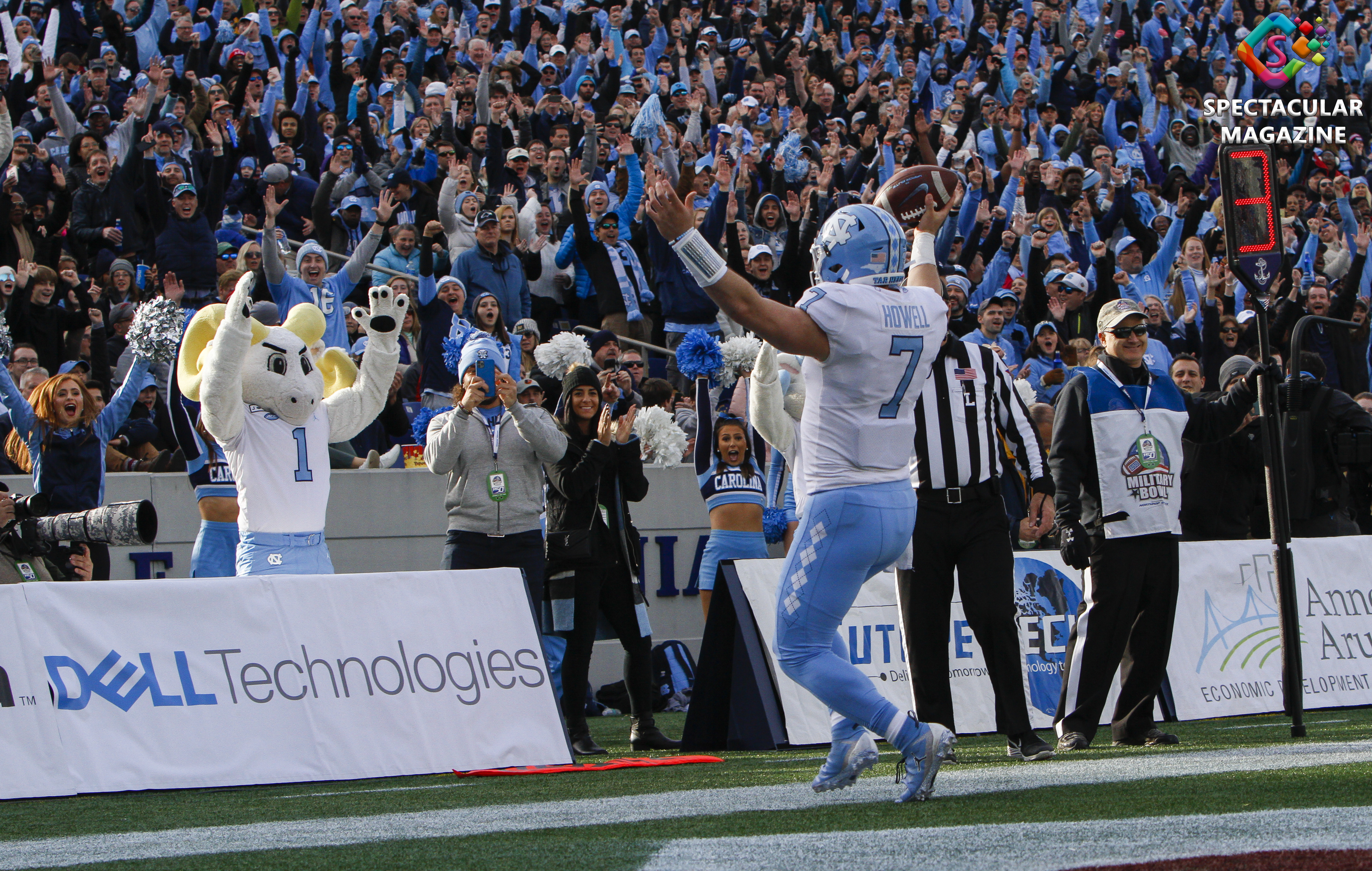 Sam Howell, North Carolina vs. Temple Football 2019 Military Bowl