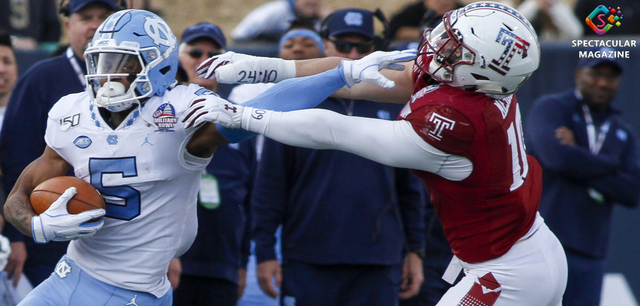 Dazz Newsome, North Carolina vs. Temple Football 2019 Military Bowl