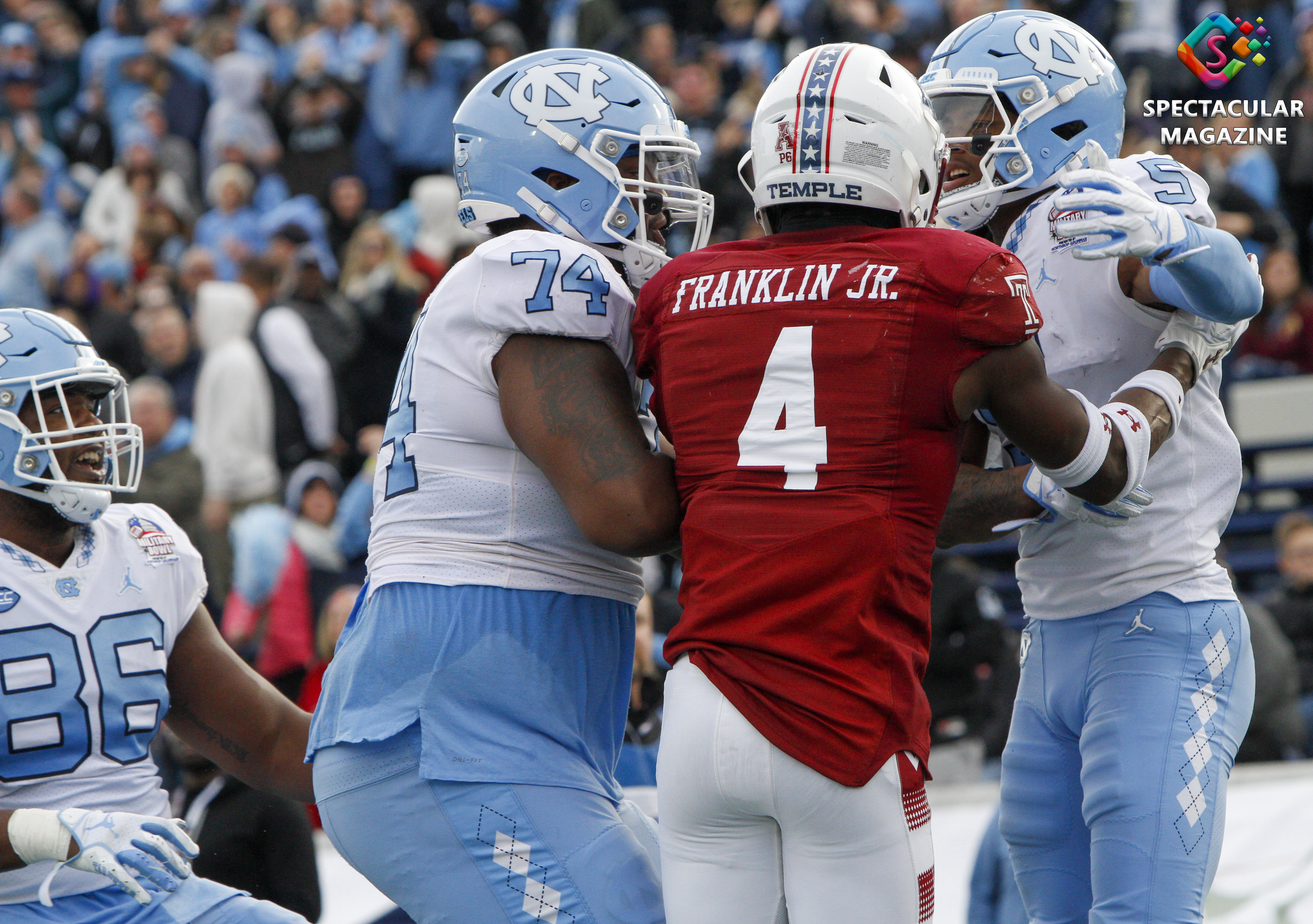 Sam Franklin, Dazz Newsome, North Carolina vs. Temple Football 2019 Military Bowl