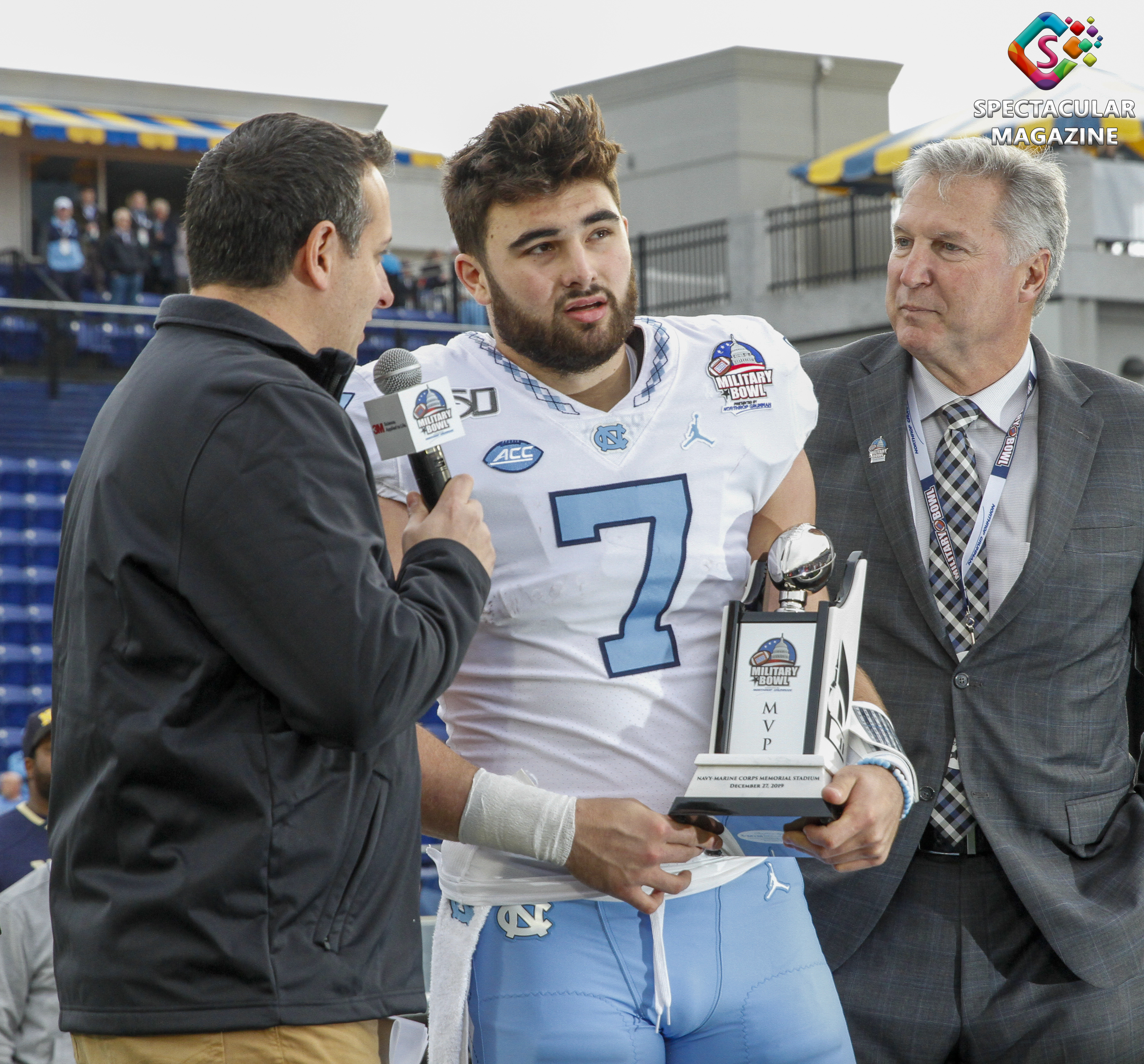 Sam Howell UNC, North Carolina vs. Temple Football 2019 Military Bowl