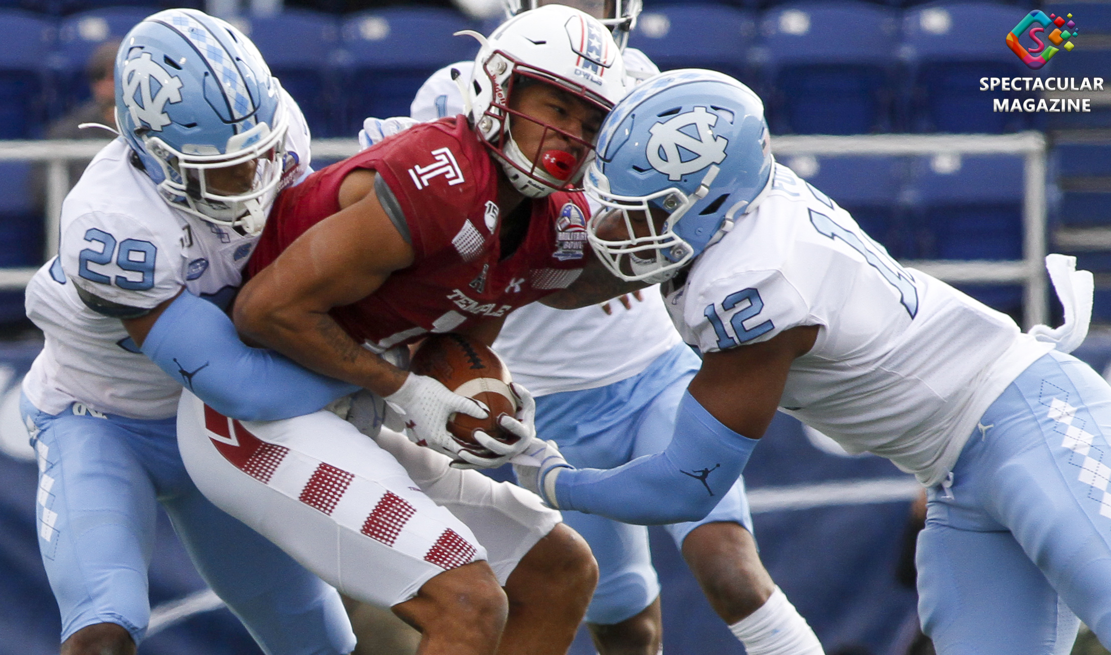 Storm Duck, Braden Mack, Tomon Fox, North Carolina vs. Temple Football 2019 Military Bowl