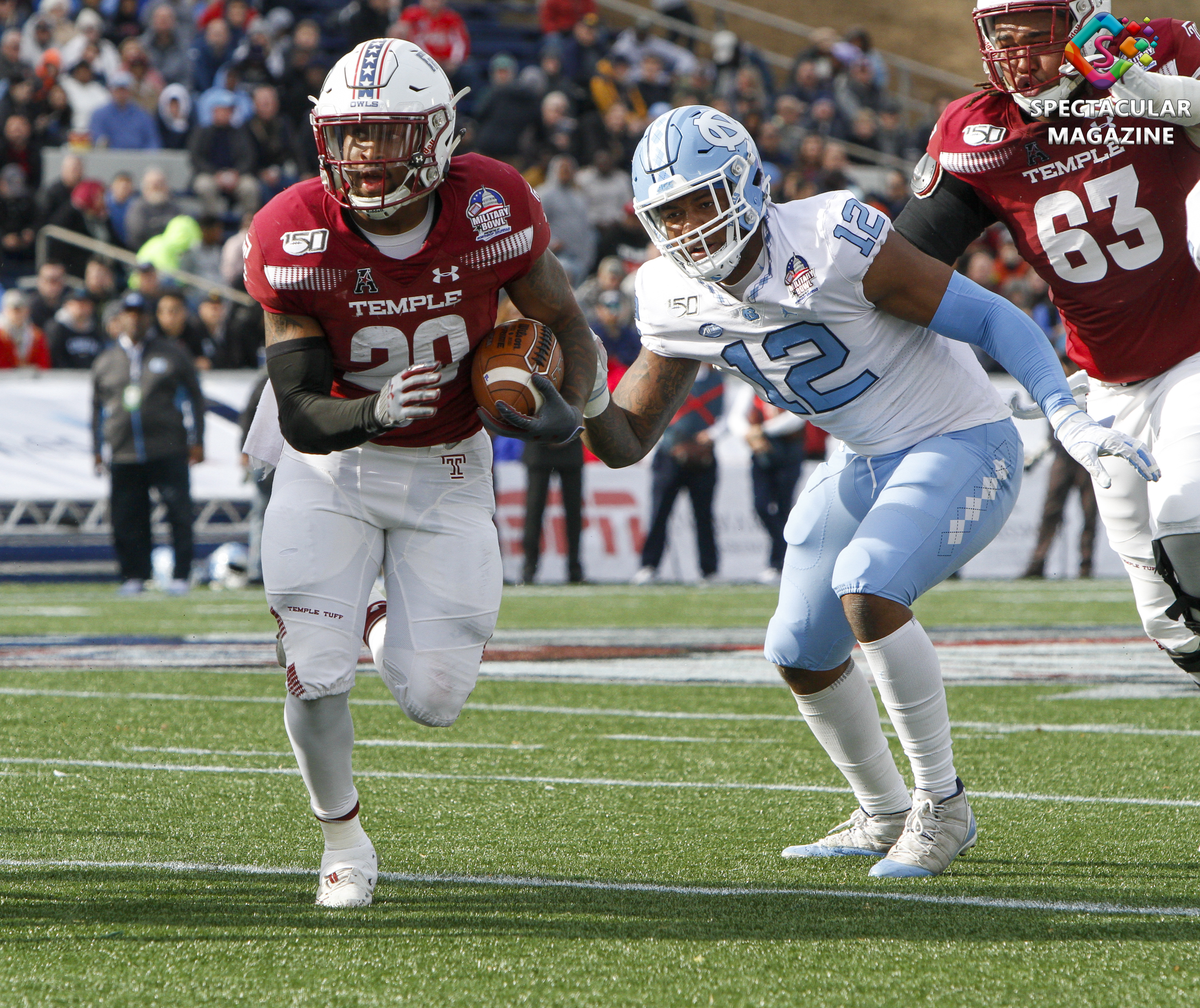 Re'Mahn Davis, North Carolina vs. Temple Football 2019 Military Bowl