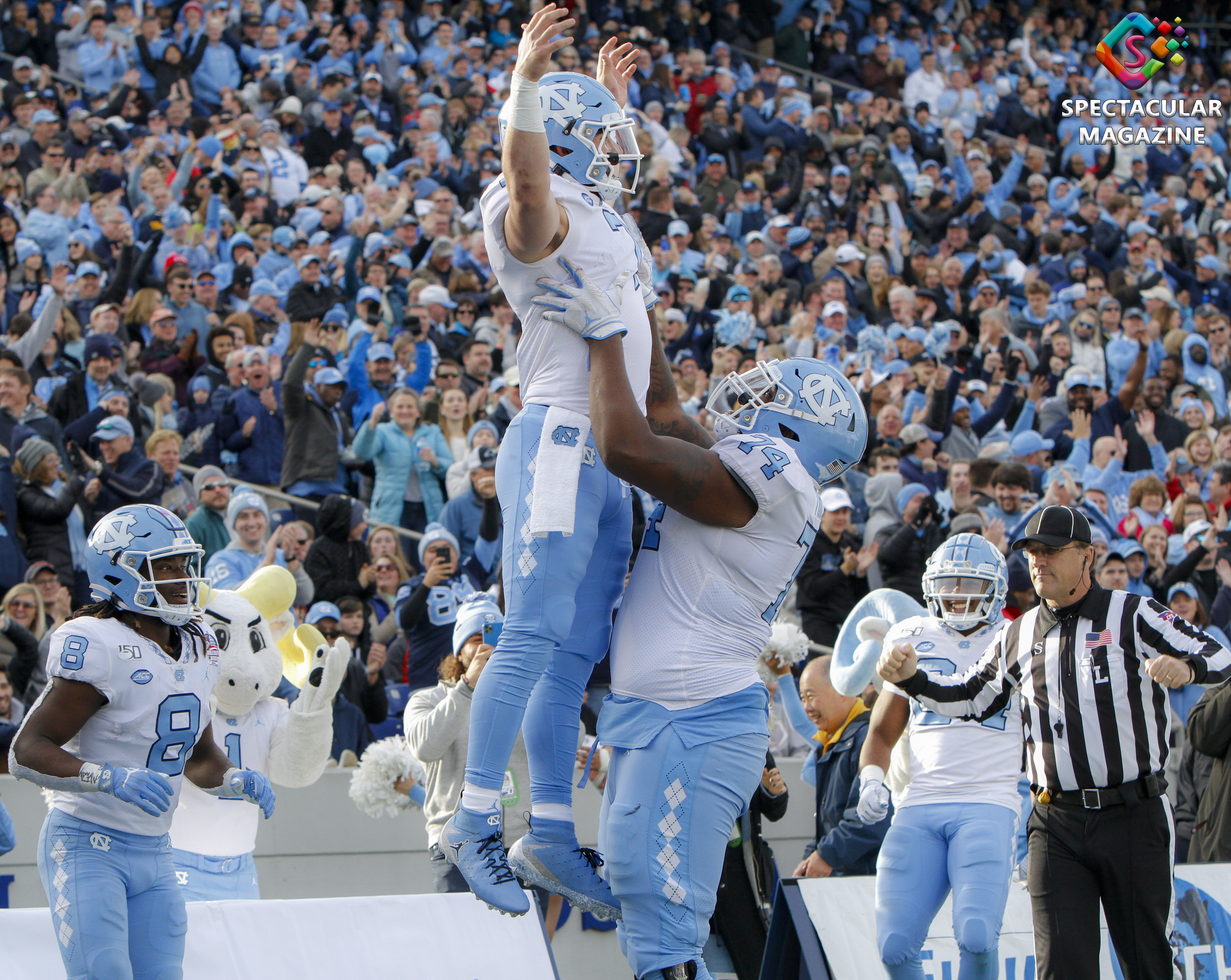 Sam Howell, Jordan Tucker,North Carolina vs. Temple Football 2019 Military Bowl