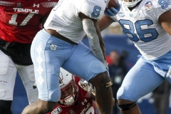 Michael Carter,  North Carolina vs. Temple Football 2019 Military Bowl