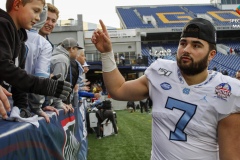 Sam Howell UNC, North Carolina vs. Temple Football 2019 Military Bowl