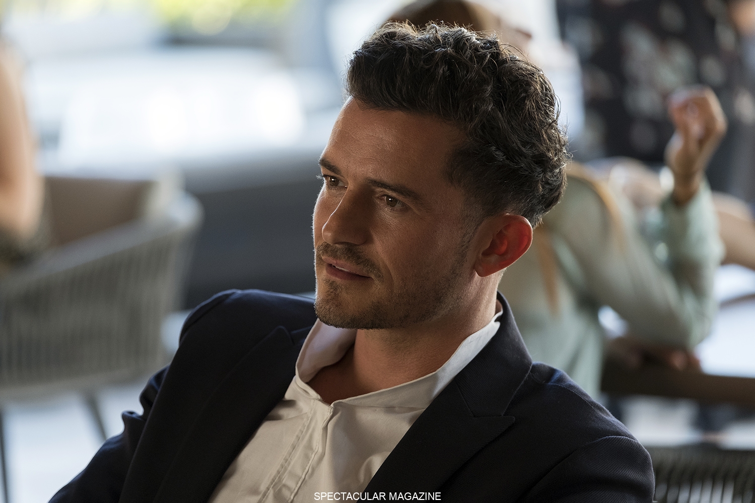 Orlando Bloom as Tommy Hambleton in Needle in a Timestack. Photo Credit: Cate Cameron/Lionsgate