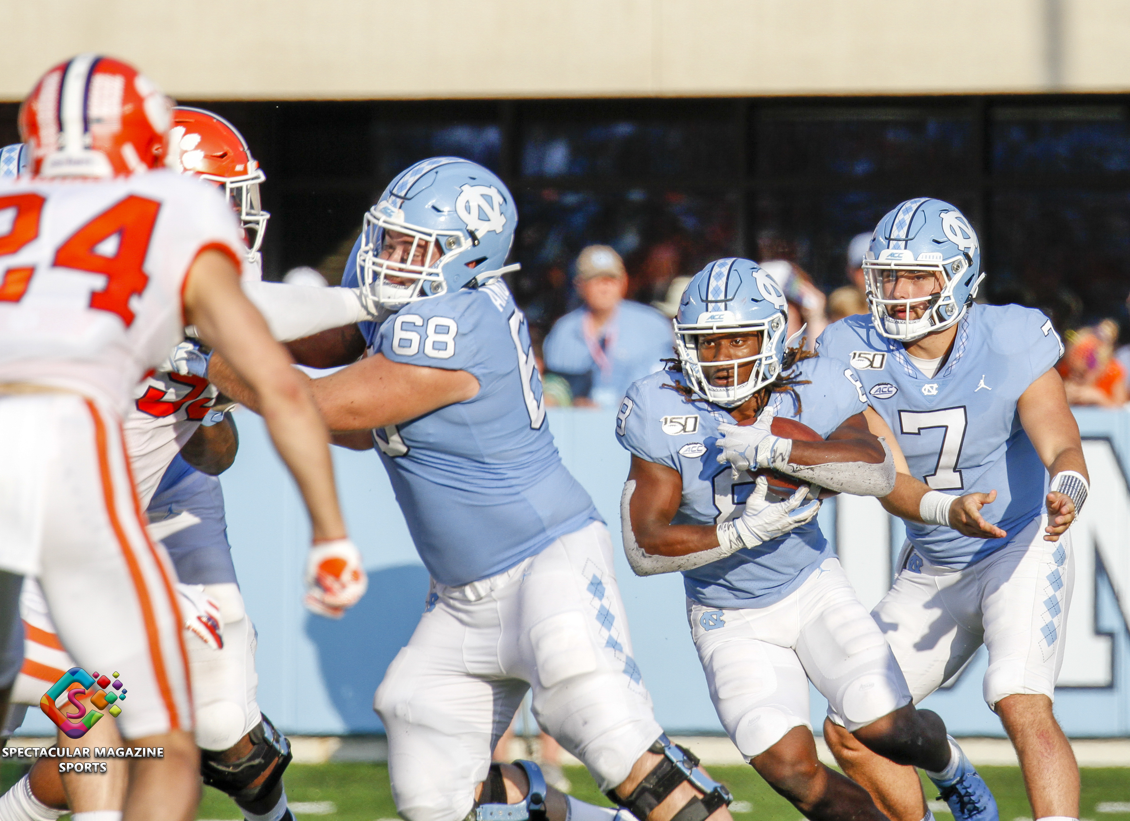 The Clemson Tigers defeated the North Carolina Tar Heels 21-20 on Saturday, Sept. 28, 2019, at Kenan Stadium in Chapel Hill, N.C.