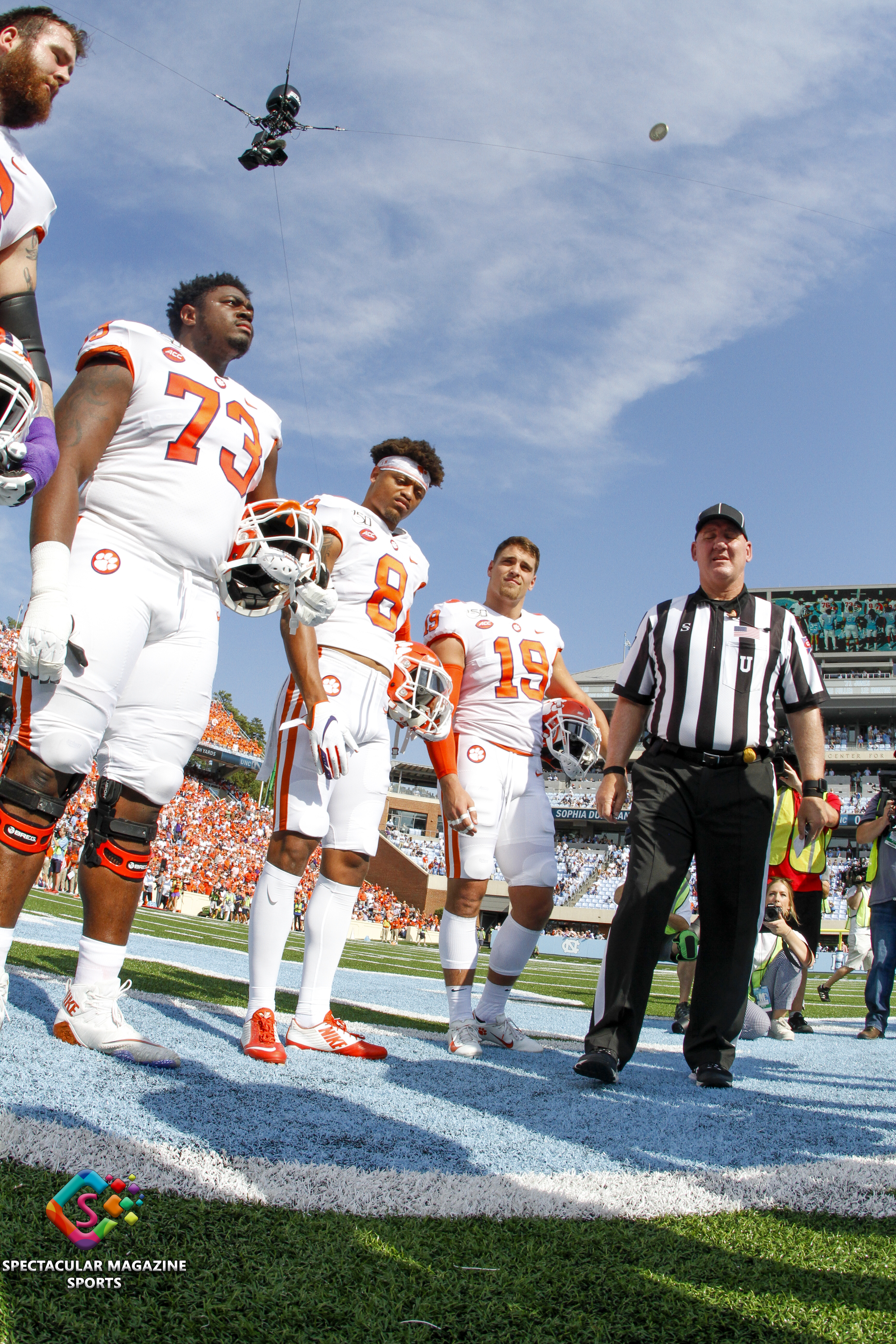 The Clemson Tigers defeated the North Carolina Tar Heels 21-20 on Saturday, Sept. 28, 2019, at Kenan Stadium in Chapel Hill, N.C.