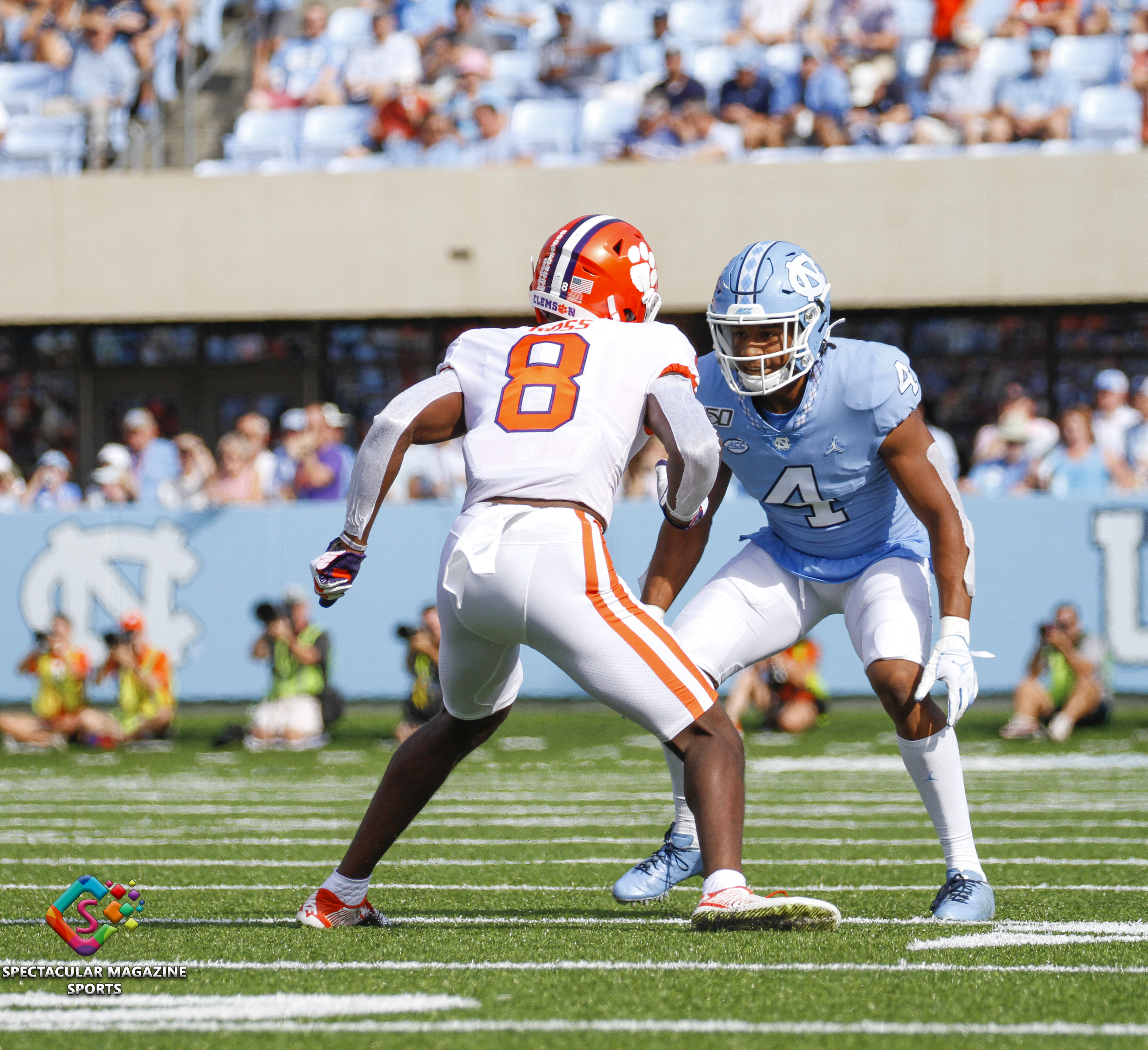 The Clemson Tigers defeated the North Carolina Tar Heels 21-20 on Saturday, Sept. 28, 2019, at Kenan Stadium in Chapel Hill, N.C.