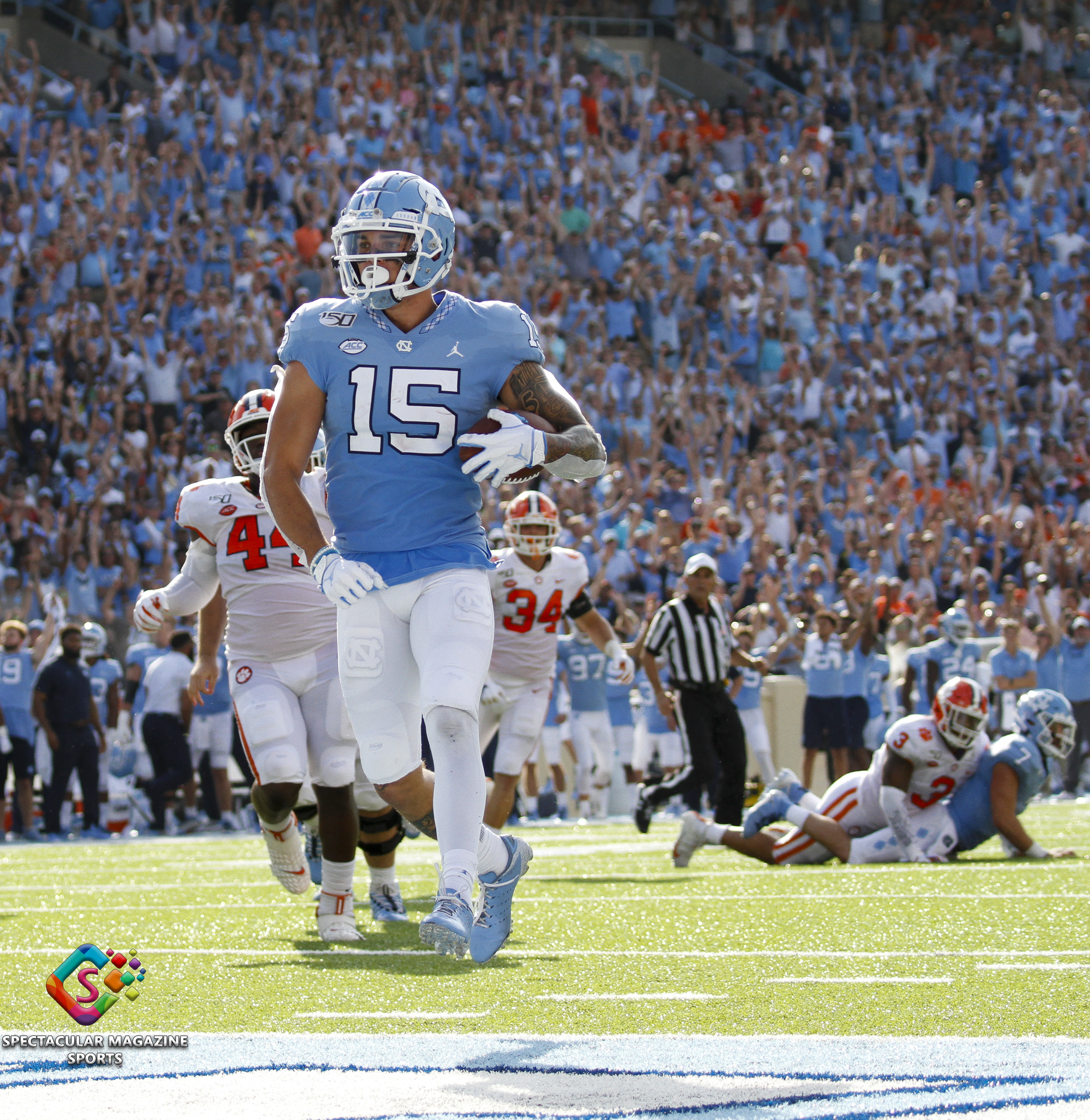 The Clemson Tigers defeated the North Carolina Tar Heels 21-20 on Saturday, Sept. 28, 2019, at Kenan Stadium in Chapel Hill, N.C.