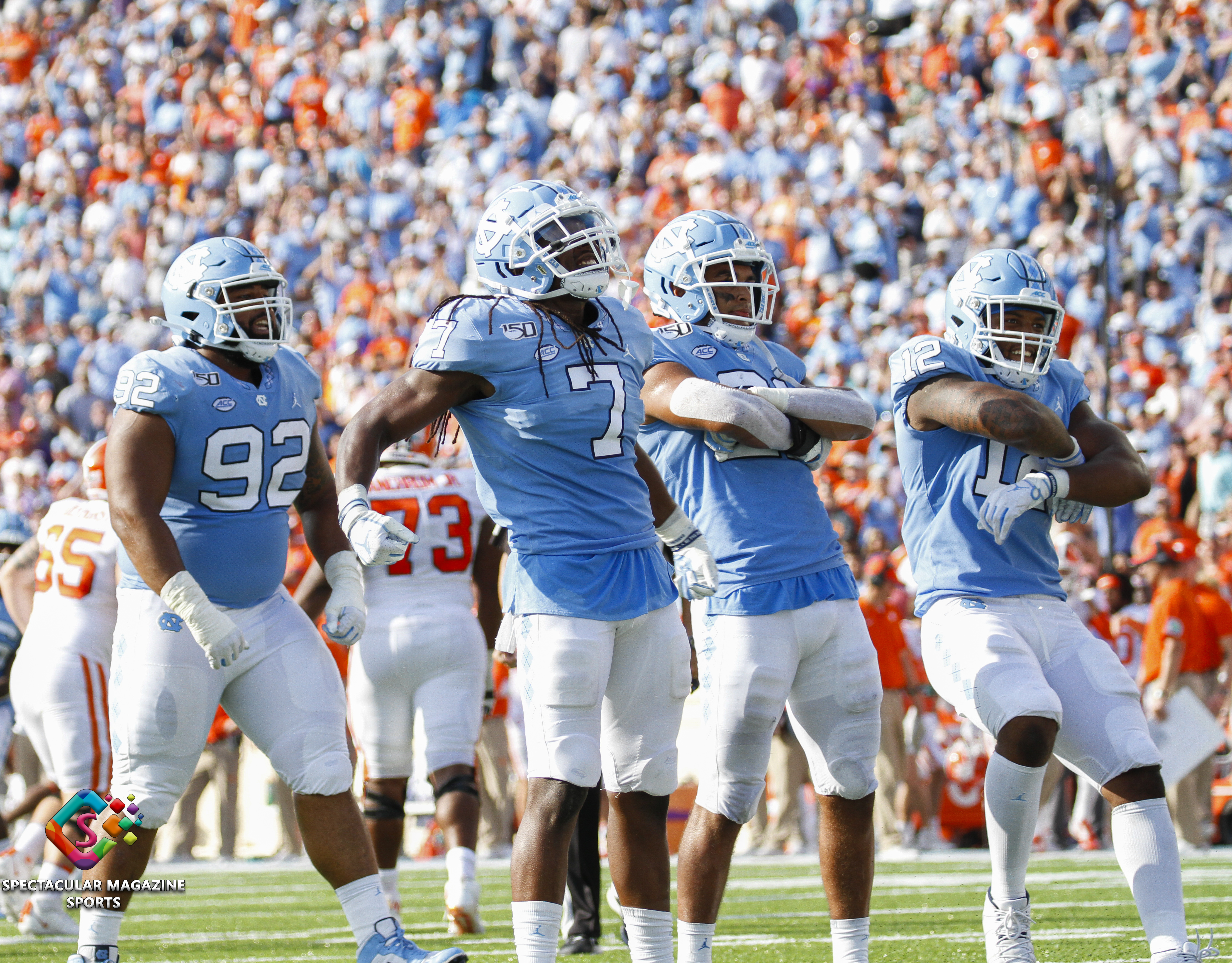 The Clemson Tigers defeated the North Carolina Tar Heels 21-20 on Saturday, Sept. 28, 2019, at Kenan Stadium in Chapel Hill, N.C.