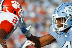 The Clemson Tigers defeated the North Carolina Tar Heels 21-20 on Saturday, Sept. 28, 2019, at Kenan Stadium in Chapel Hill, N.C.