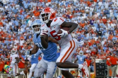 The Clemson Tigers defeated the North Carolina Tar Heels 21-20 on Saturday, Sept. 28, 2019, at Kenan Stadium in Chapel Hill, N.C.