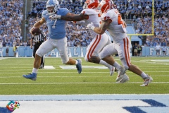 The Clemson Tigers defeated the North Carolina Tar Heels 21-20 on Saturday, Sept. 28, 2019, at Kenan Stadium in Chapel Hill, N.C.