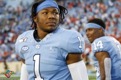 The Clemson Tigers defeated the North Carolina Tar Heels 21-20 on Saturday, Sept. 28, 2019, at Kenan Stadium in Chapel Hill, N.C.