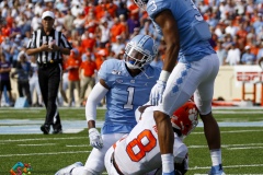 The Clemson Tigers defeated the North Carolina Tar Heels 21-20 on Saturday, Sept. 28, 2019, at Kenan Stadium in Chapel Hill, N.C.