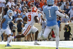 The Clemson Tigers defeated the North Carolina Tar Heels 21-20 on Saturday, Sept. 28, 2019, at Kenan Stadium in Chapel Hill, N.C.