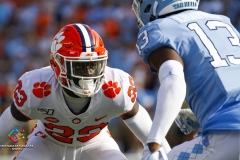 The Clemson Tigers defeated the North Carolina Tar Heels 21-20 on Saturday, Sept. 28, 2019, at Kenan Stadium in Chapel Hill, N.C.