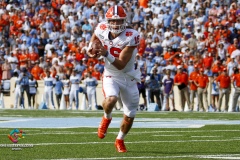 The Clemson Tigers defeated the North Carolina Tar Heels 21-20 on Saturday, Sept. 28, 2019, at Kenan Stadium in Chapel Hill, N.C.