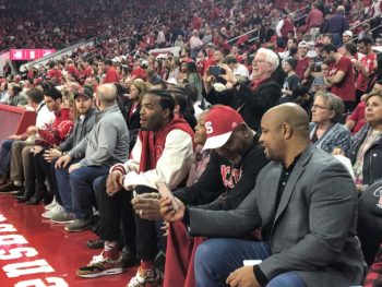 T.J. Warren at the Wake Forest vs. N.C. State game of Feb. 26 for his jersey retirement.