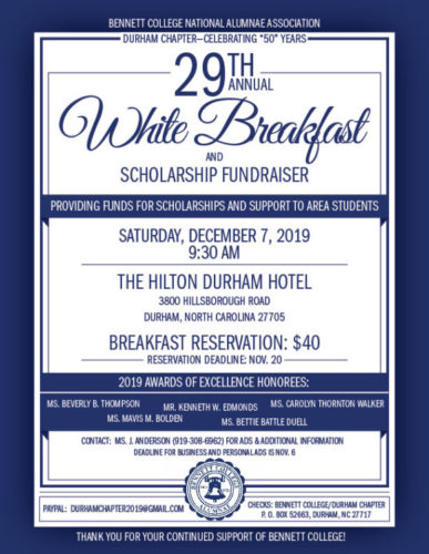 White Breakfast flyer