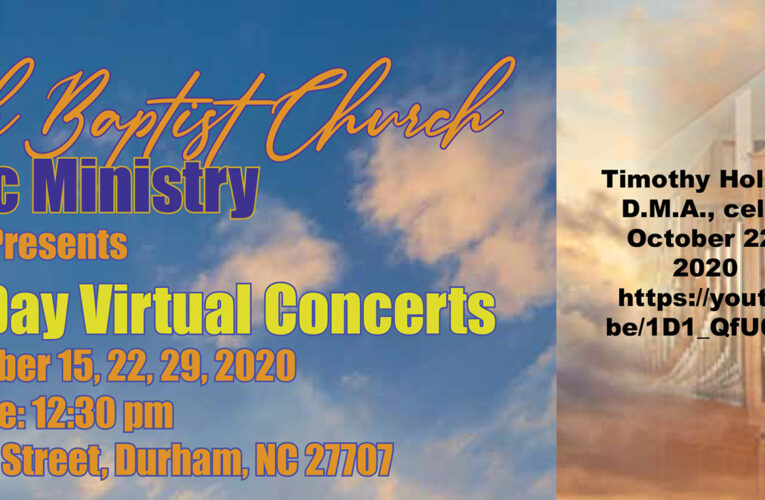 White Rock Baptist Ch. Mid-Day Virtual Concert fea. Timothy Holley