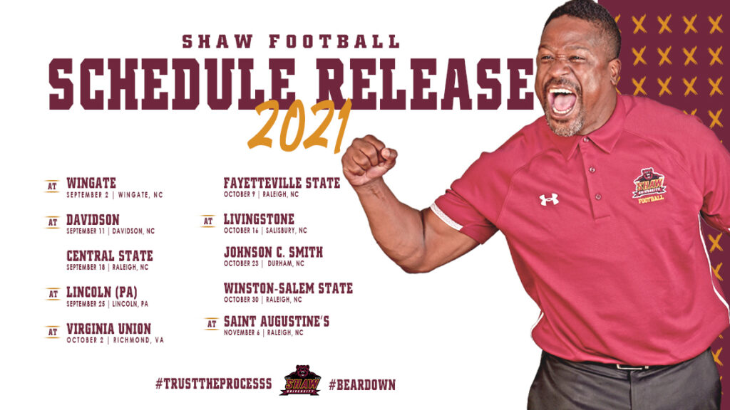 2021 Shaw U Football Schedule spectacular magazine lawrence davis iii