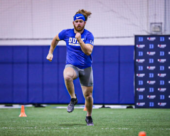 Colby Campbell Linebacker Duke Pro Day 2022 Lawrence Davis III Spectacular Magazine 