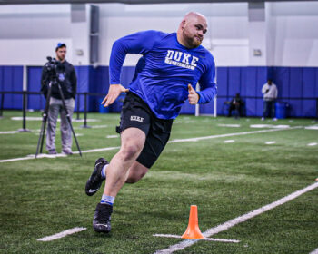 Kade Parmelly Offensive Line Guard Tackle Duke Pro Day 2022 Lawrence Davis III Spectacular Magazine 