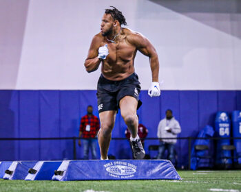 Drew Jordan NFL Defensive End Linebacker Michigan State Duke Pro Day 2022 Lawrence Davis III Spectacular Magazine