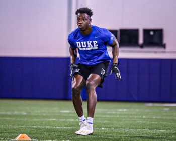 Leonard Johnson NFL Cornerback Defensive Back Duke Pro Day 2022 Lawrence Davis III Spectacular Magazine