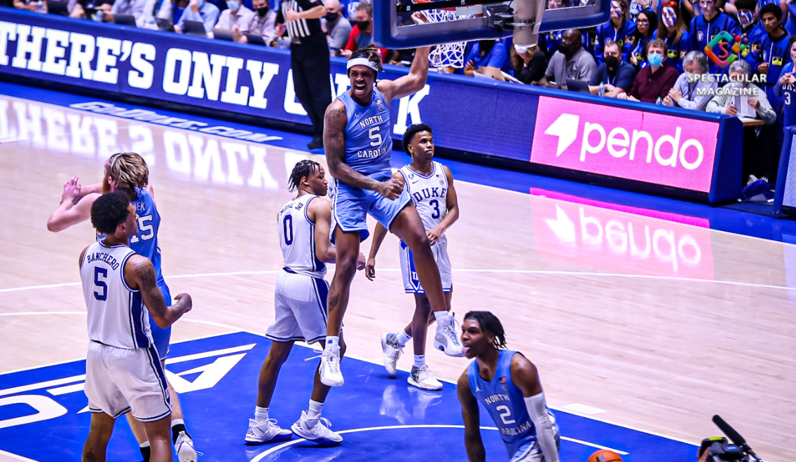UNC Tar Heels Duke, Caleb Love, Armando Bacot, 2022, Lawrence Davis III, Spectacular Magazine