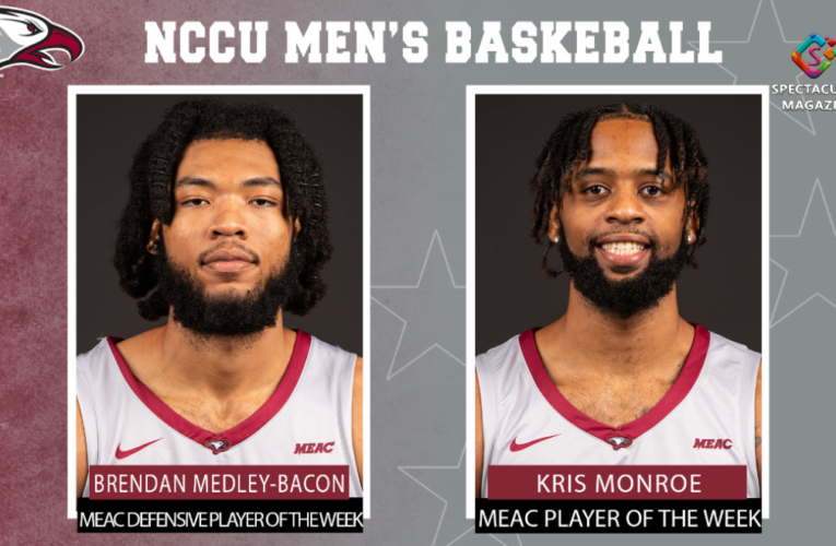 North Carolina Central’s Medley-Bacon and Monroe Earn MEAC Weekly Honors