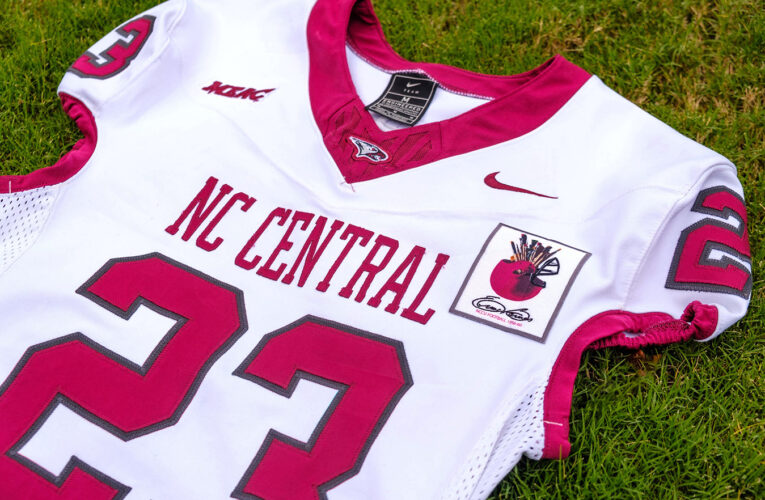 Patch Honoring Ernie Barnes On NCCU Players’ Uniforms For UCLA Football Game