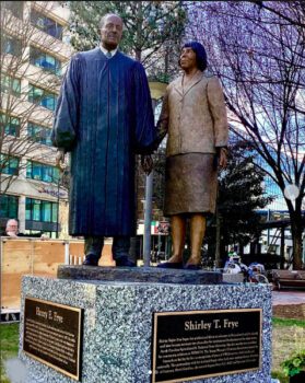 Statue Honoring Chief Justice Henry Frye, Wife Shirley Frye Unveiled In ...