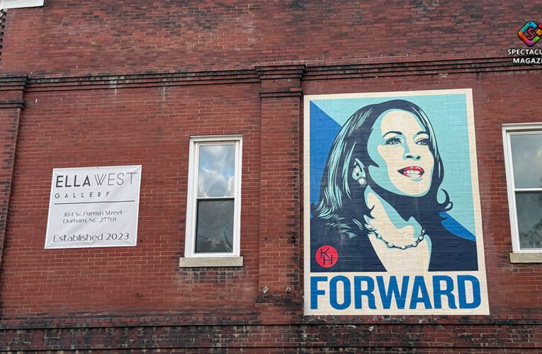 Kamala Harris Mural by Renowned Artist Shepard Fairey Unveiled at Ella West Gallery 