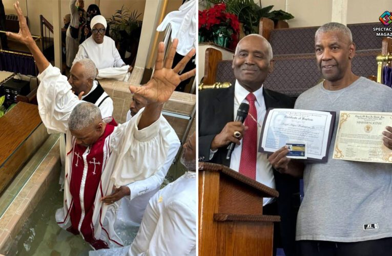 Denzel Washington Baptized and Licensed as a Minister at Harlem Church