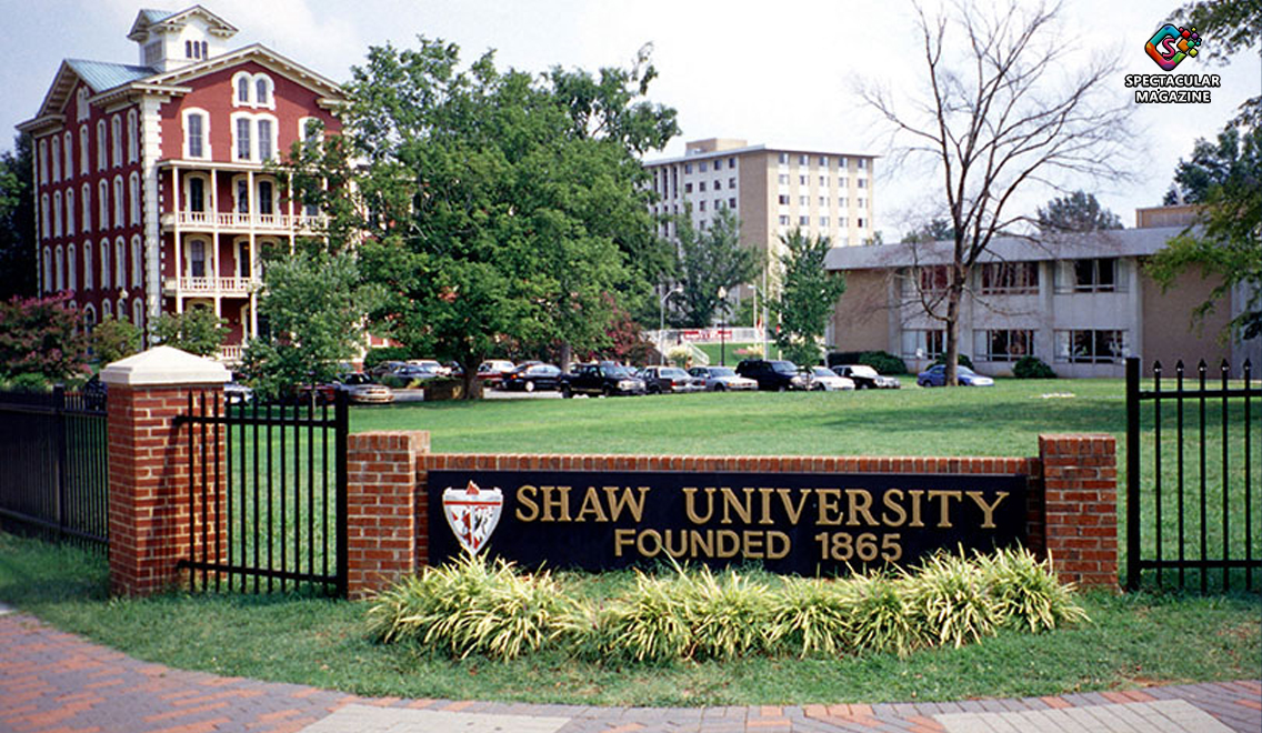 Estey Hall at Shaw University, the site of the Juneteenth flag raising, is a historic red-brick building representing HBCU legacy and Black excellence.