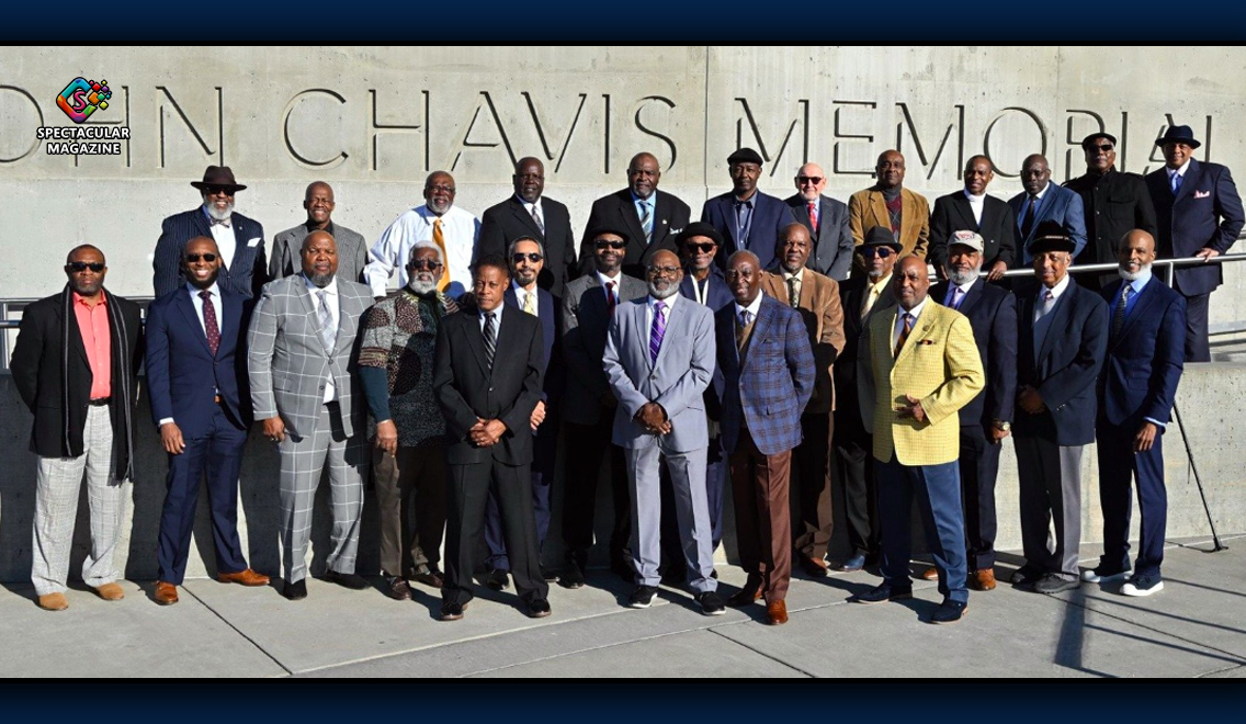 Group photo of The Men of Southeast Raleigh, a mentorship and community leadership collective of older Black men working to guide young men and preserve the legacy of Southeast Raleigh.
