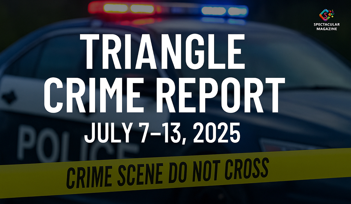 crimes reported in the Triangle region during the week of July 7–13, 2025.