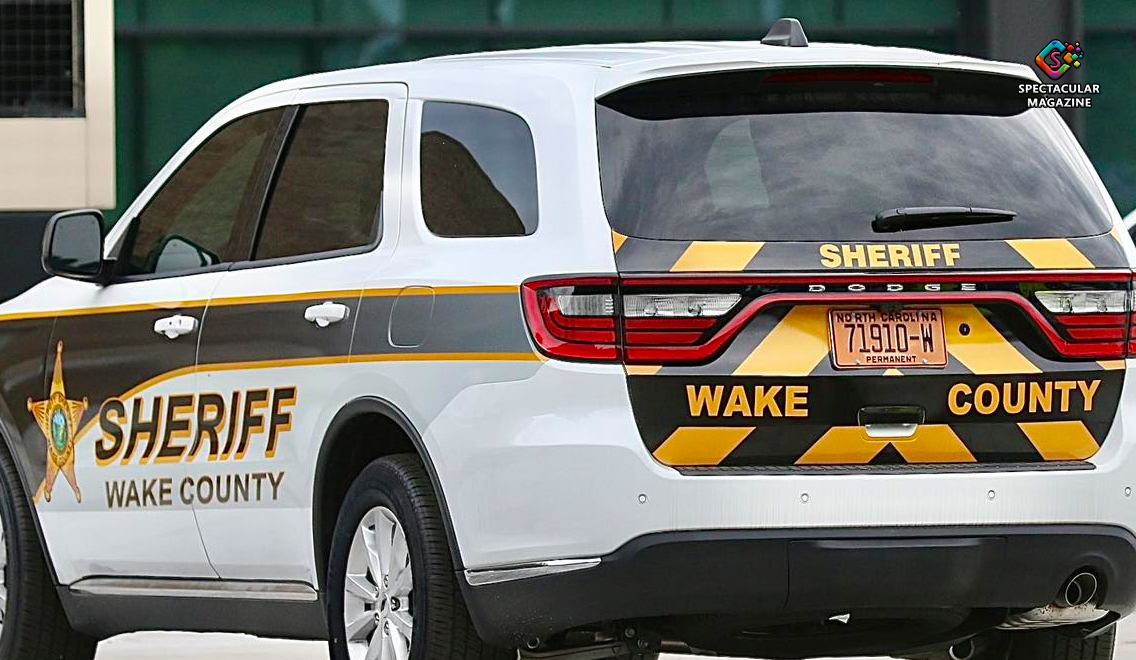 Wake County Sheriff’s Office patrol vehicle parked near Ruby Drive in Raleigh during a shooting investigation.