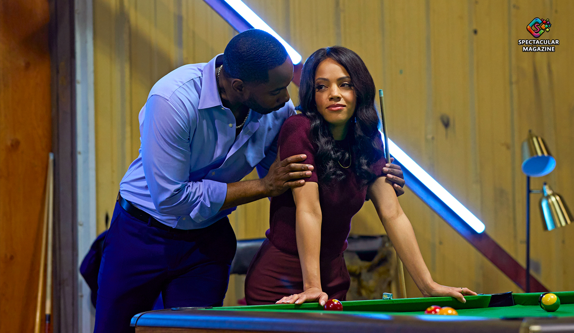 First-look still from The Widow’s Payback featuring Bianca Lawson in character