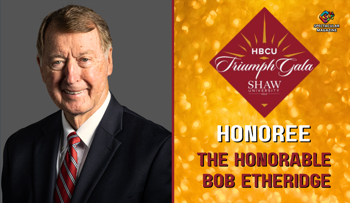 Flyer for the 2nd HBCU Triumph Gala at Shaw University featuring 2025 honorees, including Bob Etheridge, with event details for December 6, 2025.