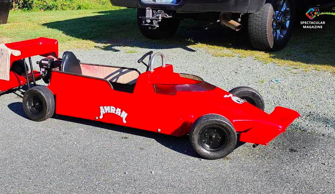 Parade-style Shriner go-karts lined up and painted in matching colors.