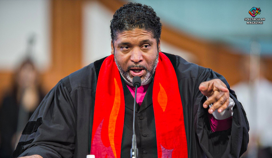 Rev William Barber speaking during sermon on civic engagement and 2026 elections