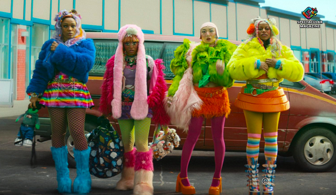 Keke Palmer in I Love Boosters trailer featuring vibrant fashion and heist storyline