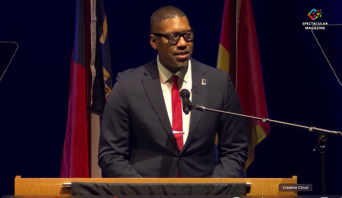 Durham Mayor Leonardo Williams delivering State of the City Address at DPAC