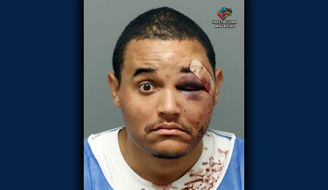 Booking photo of former RPD Detective Christopher Andre Reed following his arrest by Wake Forest Police on multiple assault and disorderly conduct charges.